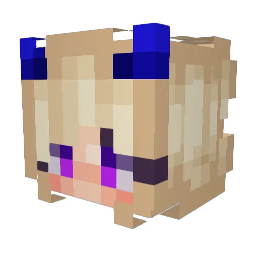 HadesF Minecraft avatar head, 3D render