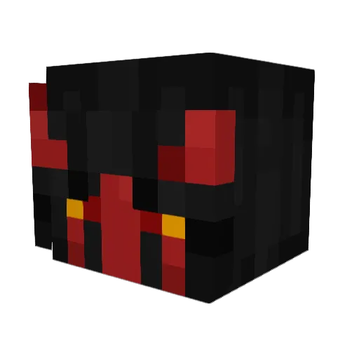 HadesHELLY Minecraft avatar head, 3D render