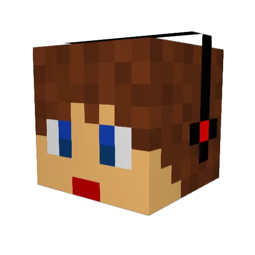 HadesHero Minecraft avatar head, 3D render