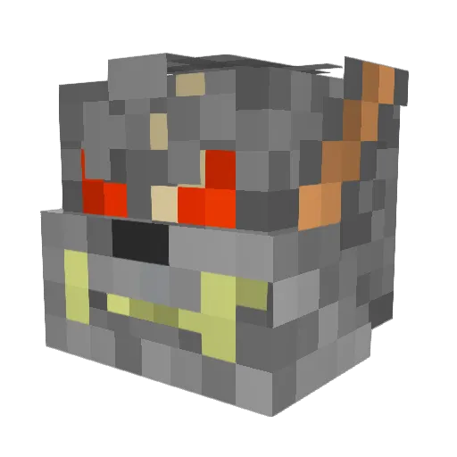 HadesMortey Minecraft avatar head, 3D render