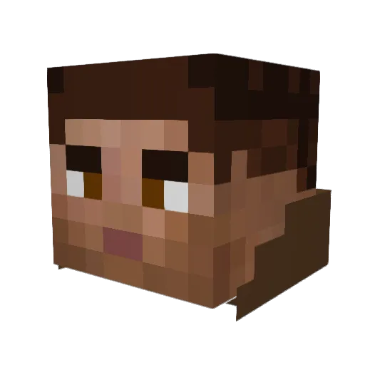 Hadess79 Minecraft avatar head, 3D render