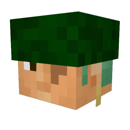 Hadessioux Minecraft avatar head, 3D render