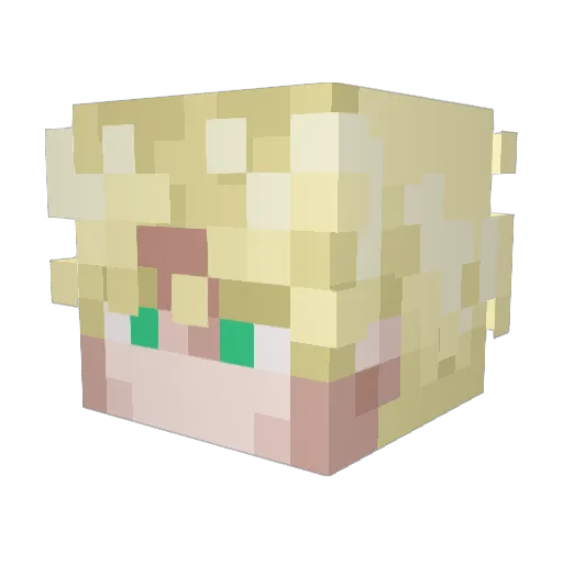 Hadiercermer Minecraft avatar head, 3D render