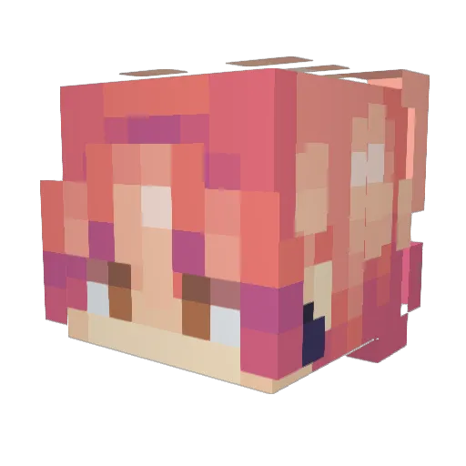 Hadion Minecraft avatar head, 3D render