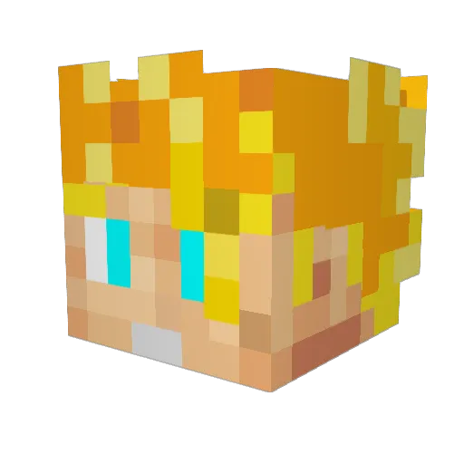 Hadok3n Minecraft avatar head, 3D render