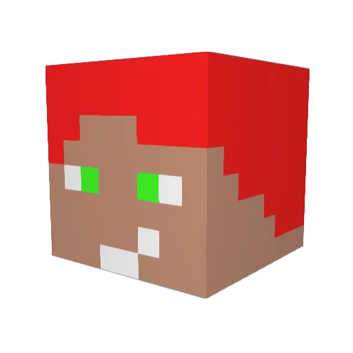 Hadorion Minecraft avatar head, 3D render