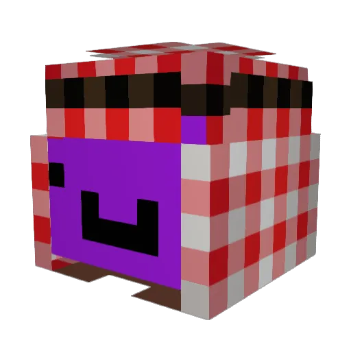 Hadousch Minecraft avatar head, 3D render