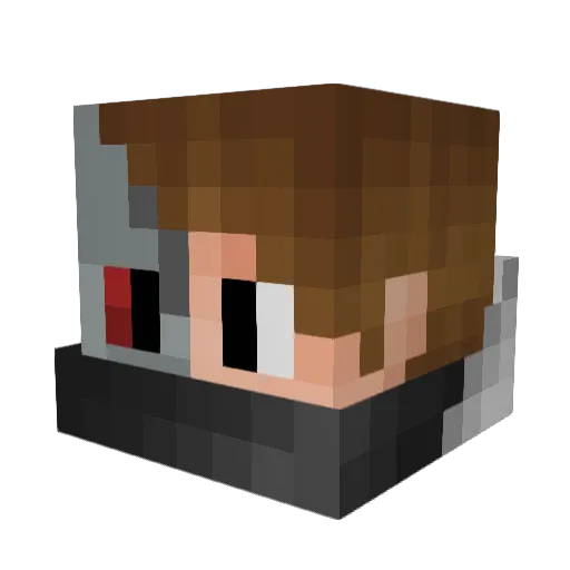Hadr0n_ Minecraft avatar head, 3D render