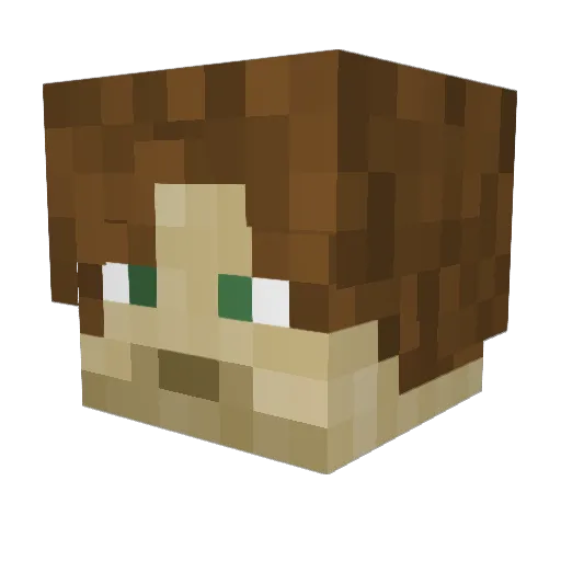 Hadrian293 Minecraft avatar head, 3D render