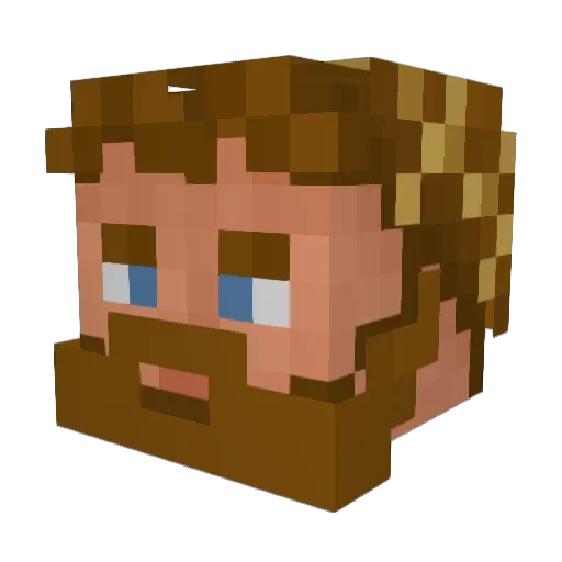Hadrian_A Minecraft avatar head, 3D render
