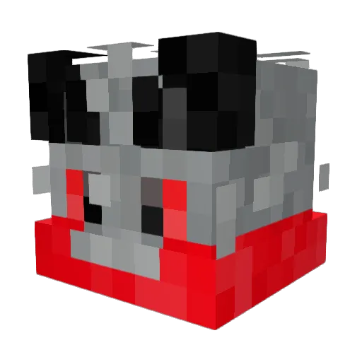 Hadriko Minecraft avatar head, 3D render