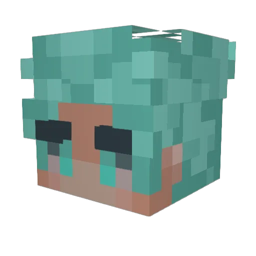 Hadrynn Minecraft avatar head, 3D render