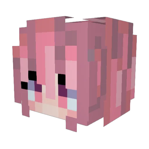 HadyLady Minecraft avatar head, 3D render