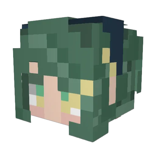 Haebarabi Minecraft avatar head, 3D render