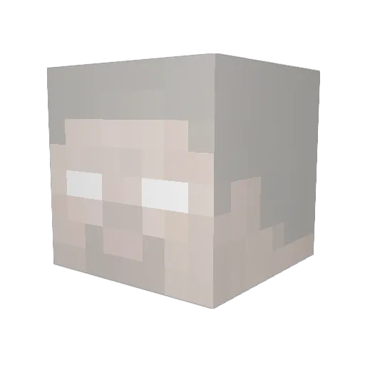 Haecky Minecraft avatar head, 3D render