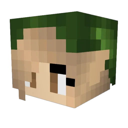Haedaria Minecraft avatar head, 3D render