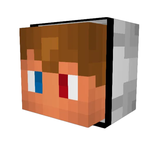 Haede Minecraft avatar head, 3D render