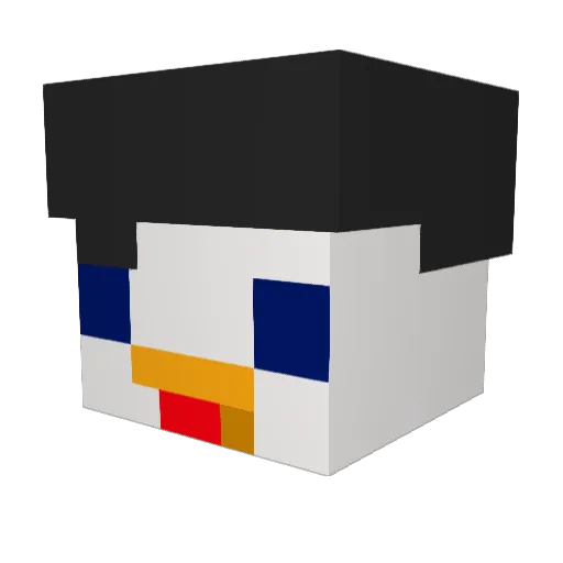 Haeger_09 Minecraft avatar head, 3D render