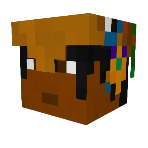 Haegron Minecraft avatar head, 3D render