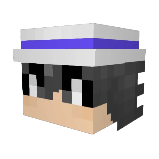 Haekong Minecraft avatar head, 3D render