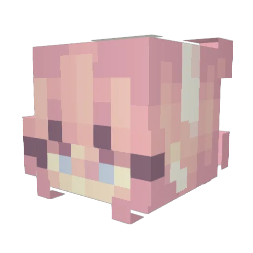 Haelix Minecraft avatar head, 3D render