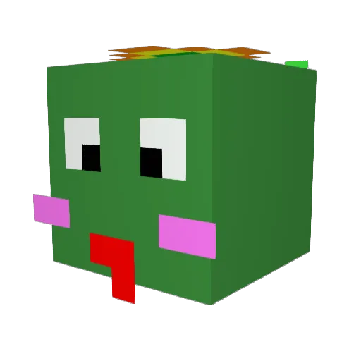 Haemon3 Minecraft avatar head, 3D render