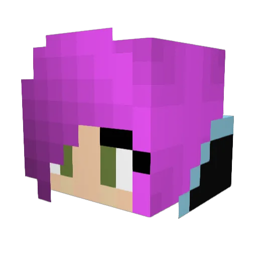 Haenna Minecraft avatar head, 3D render
