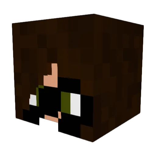 Haerke Minecraft avatar head, 3D render