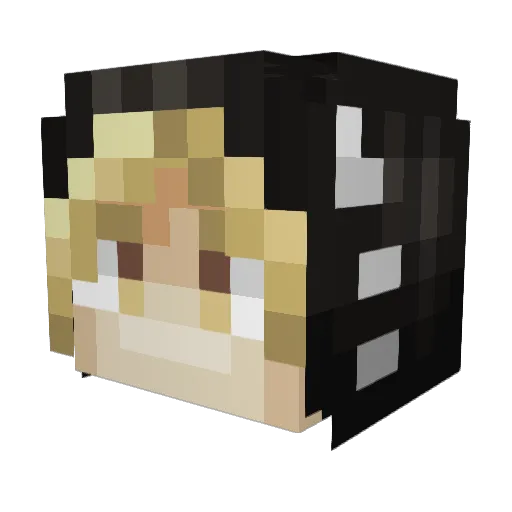 Haeronx Minecraft avatar head, 3D render