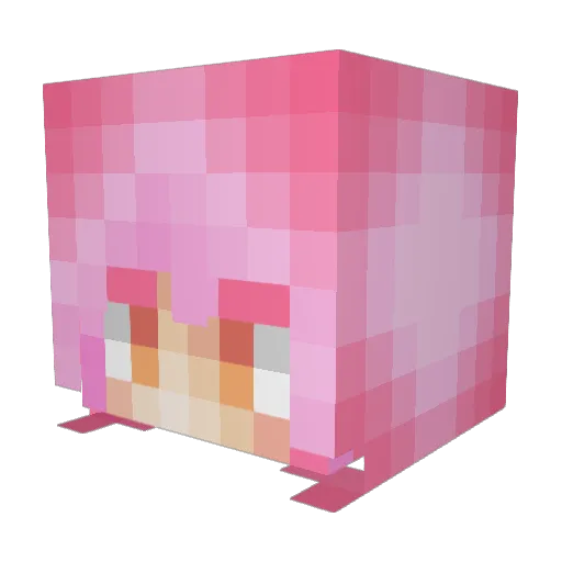 Haert Minecraft avatar head, 3D render