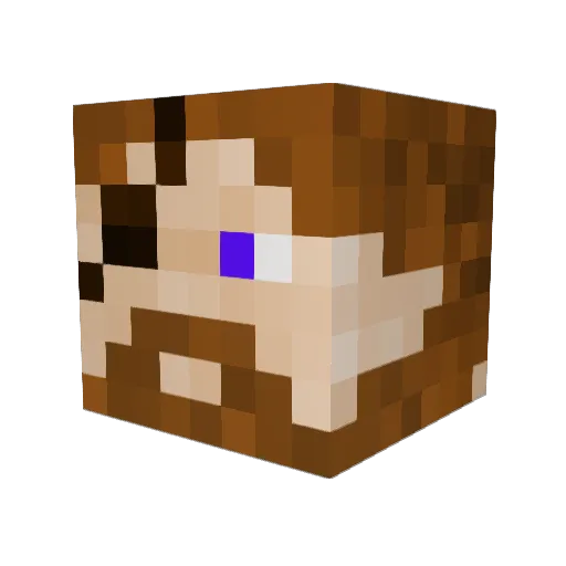 Haese Minecraft avatar head, 3D render