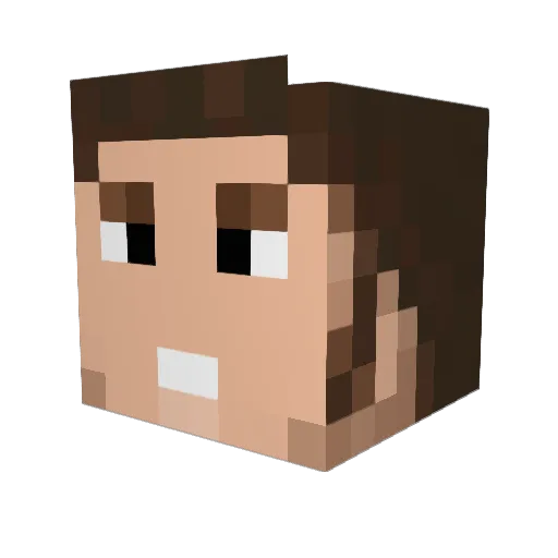 Haestings Minecraft avatar head, 3D render