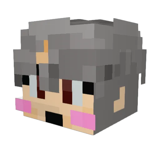 Haeul_ Minecraft avatar head, 3D render