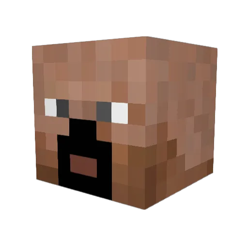 Hafhead Minecraft avatar head, 3D render