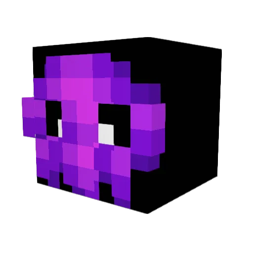 Hafni Minecraft avatar head, 3D render