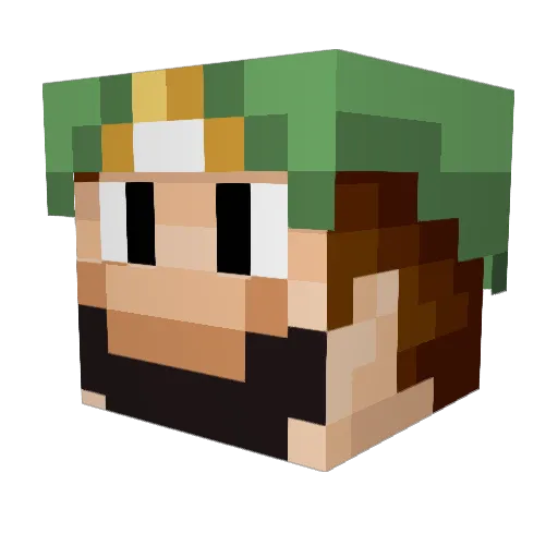 Hafver1 Minecraft avatar head, 3D render
