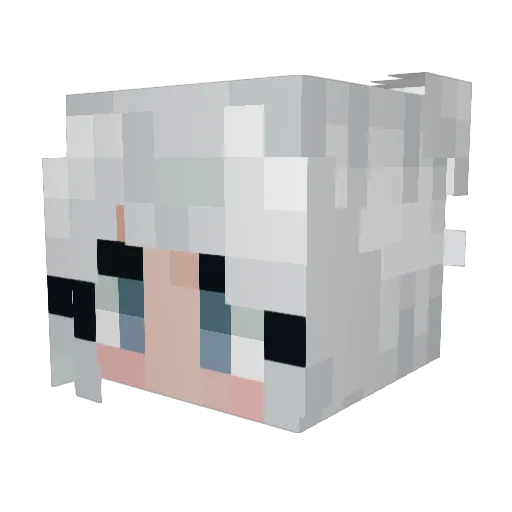 Hafza Minecraft avatar head, 3D render