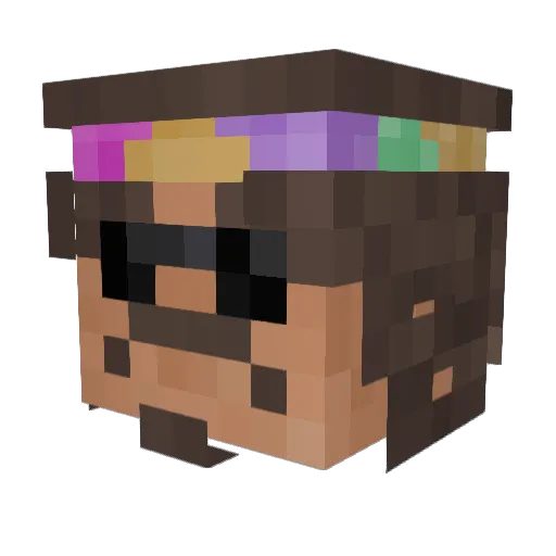 Haganee04 Minecraft avatar head, 3D render