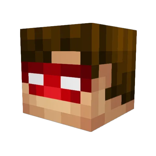 Haganomir Minecraft avatar head, 3D render