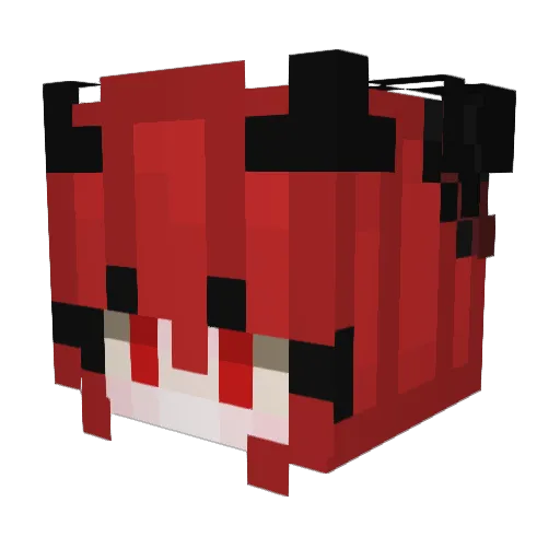 Haganori Minecraft avatar head, 3D render