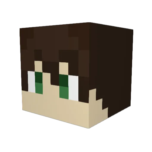 Hagehrke Minecraft avatar head, 3D render