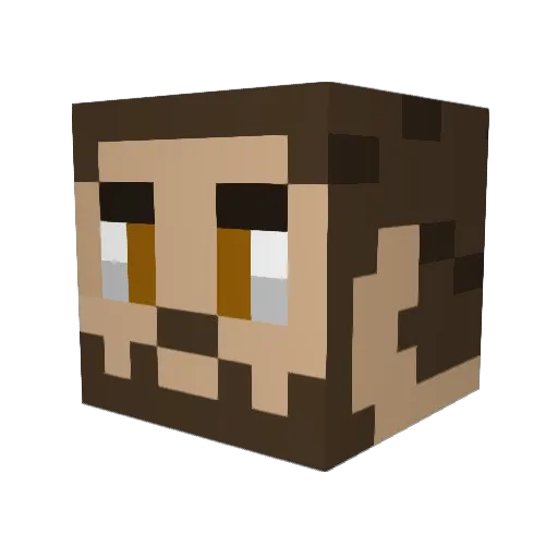 Hagell Minecraft avatar head, 3D render
