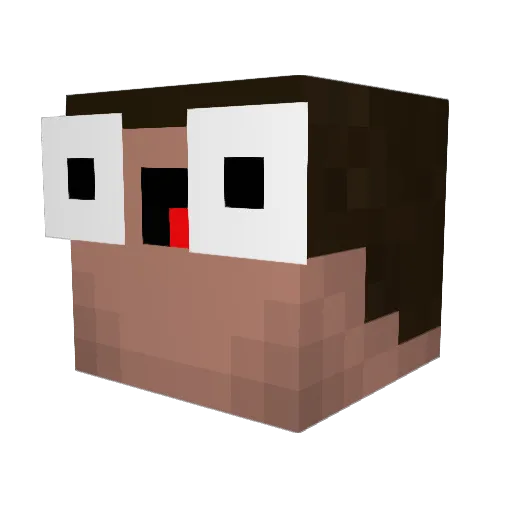 Hagenaki Minecraft avatar head, 3D render