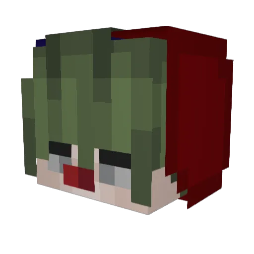 Hagershu Minecraft avatar head, 3D render