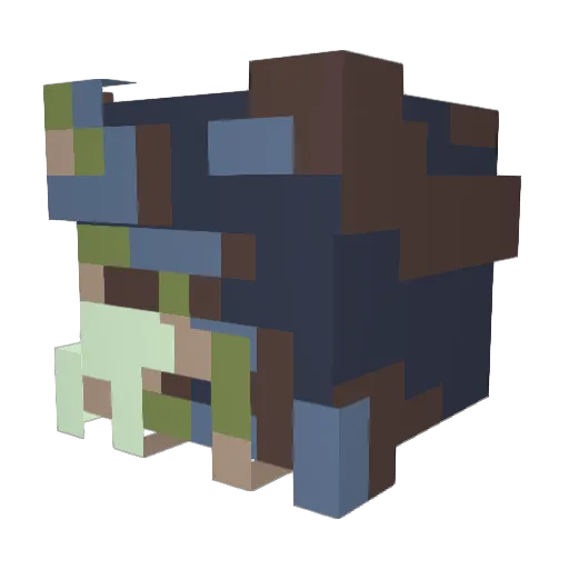 Hagfld Minecraft avatar head, 3D render