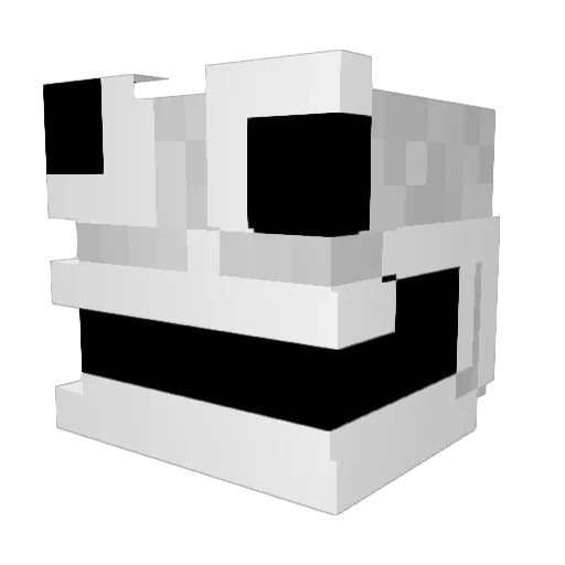 Hagganov Minecraft avatar head, 3D render