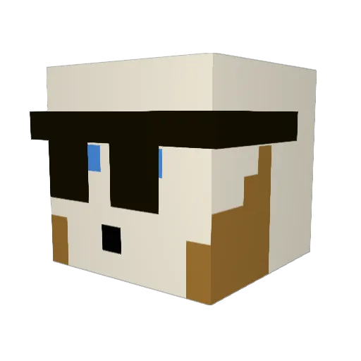Haggiz Minecraft avatar head, 3D render