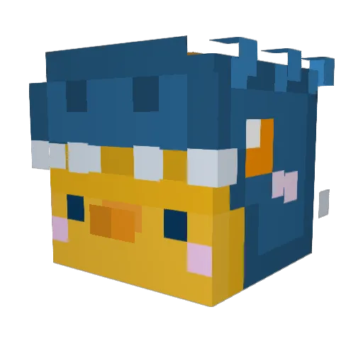 HagisMC Minecraft avatar head, 3D render