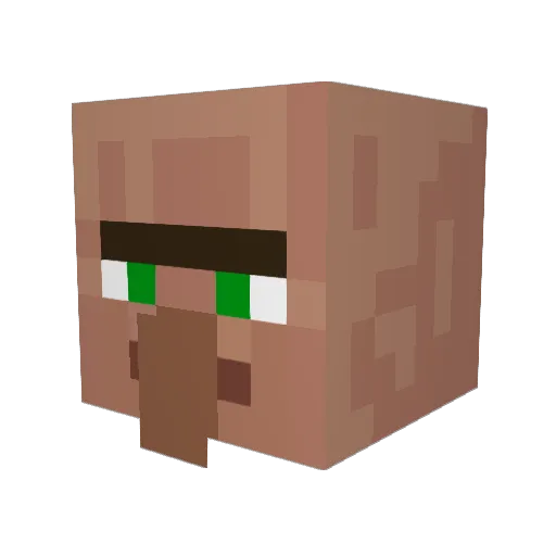 Hagoaw Minecraft avatar head, 3D render