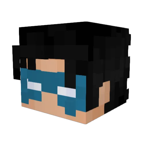 HaguLord Minecraft avatar head, 3D render